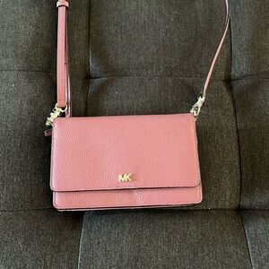 Pink MK WALLET CROSSBODY